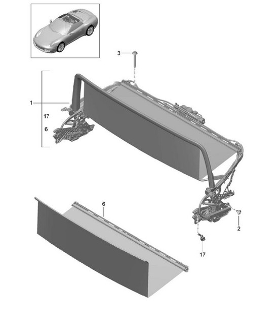 Diagram 811-065 Porsche Boxster 986/987/981 (1997-2016) Body