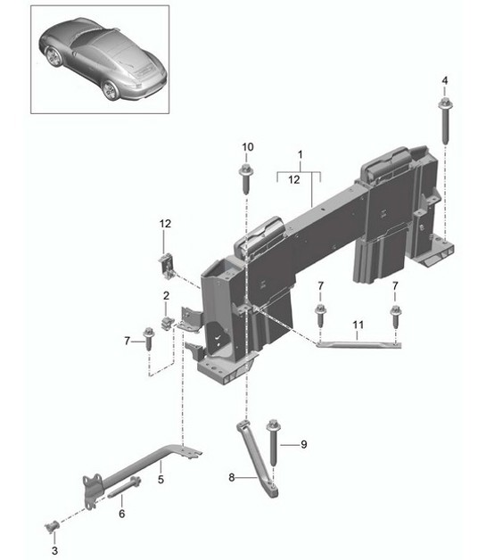 Diagram 811-070 Porsche Boxster 986/987/981 (1997-2016) Body