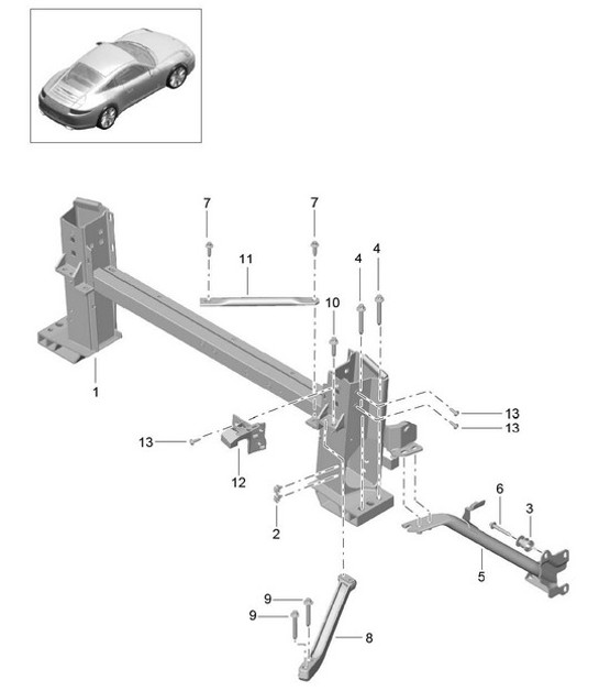 Diagram 811-072 Porsche 991 (911) MK1 2012-2016 Body