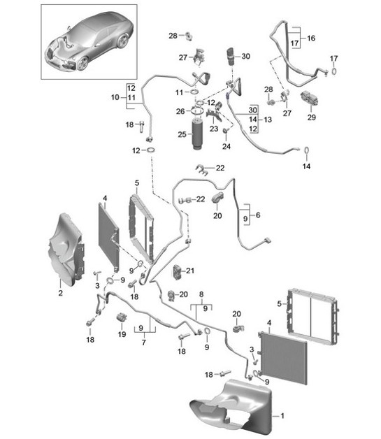 Diagram 813-020 Porsche Cayenne Turbo V8 4.8L Petrol 500HP Body