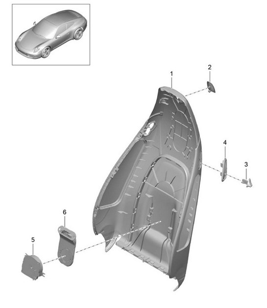 Diagram 817-004 Porsche 993 (911) (1994-1998) Body