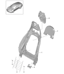 Telaio schienale / sedile sportivo / Accessori (PR: 315, 316, 321, 322) 991.1 2012>>