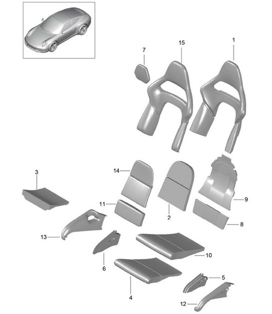 Diagram 817-032 Porsche Cayenne 9PA1 (957) 2007-2010 Body