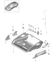 Schalensitz Zusammenklappbares Sitzgestell Zubehör 991.1 2012-2016