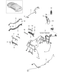 Cablaggi / Telaio di montaggio / Luce stop supplementare / Assetto / Motore / Assale posteriore 991.1 2012-16