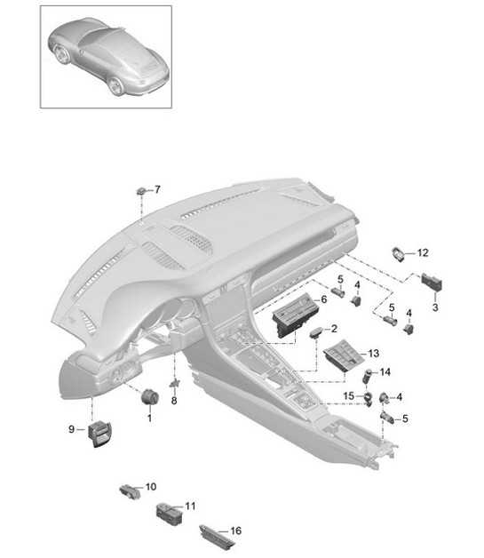 Diagram 903-005 Porsche Taycan Turbo GT Sport Saloon 