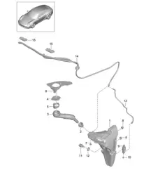 Sistema lavaparabrisas 991.1 2012-16