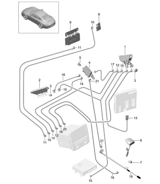 Diagram 911-002 Porsche Cayenne Turbo S E-Hybrid V8 4.0L 550Hp 