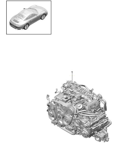 Diagram 101-001 Porsche 992 Carrera 2 3.0L 