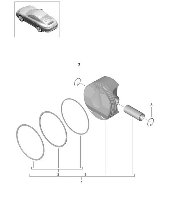 Diagram 102-005 Porsche 993 (911) TURBO S 1994-97 Engine