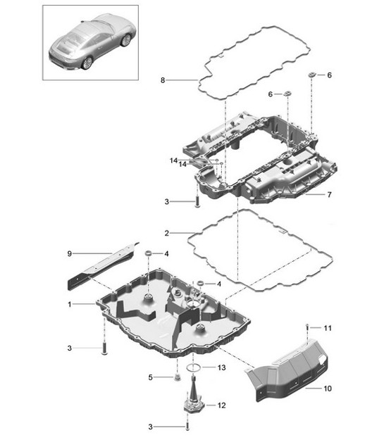 Diagram 104-002 Porsche Cayenne Coupe Turbo GT V8 4.0L 640Hp 