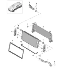Kühlermitte - PR:153 - 991.2 Carrera 2017-19