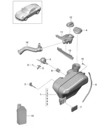 Refroidissement par eau - 4 - Réservoir d'eau / Entrée d'huile 991.2 Carrera 2017-19
