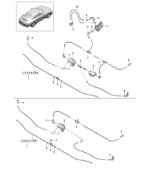 Filtro dell'aria/controllo del vuoto 991.2 Carrera 2017-19
