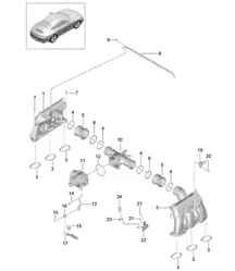 Ansaugluftverteiler / Drosselklappenadapter 991.2 Carrera 2017-19