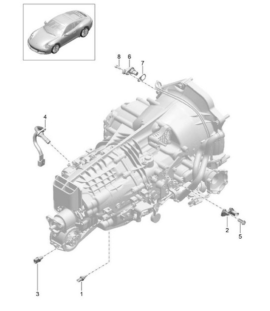 Diagram 302-005 Porsche Boxster T 718 2.0L PDK (300 Bhp) Transmission