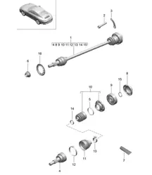 Antriebswelle 991.2 Carrera 2017-19