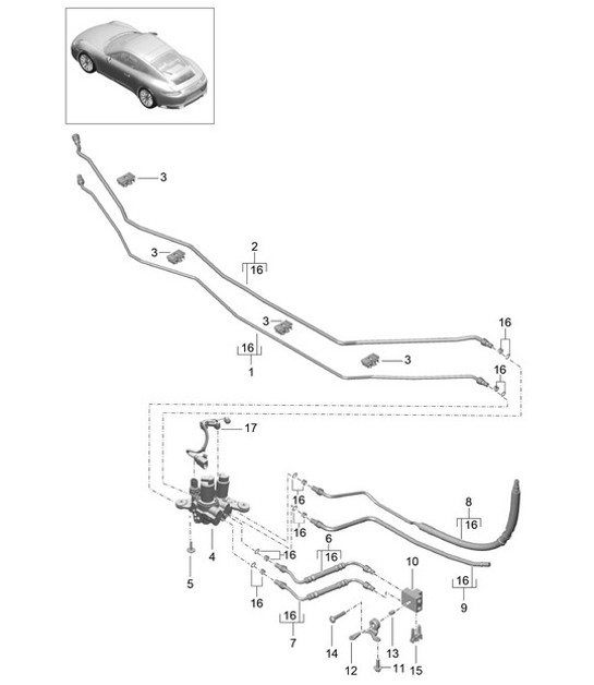 Diagram 402-040 Porsche Cayenne Coupe Turbo S E-Hybrid V8 4.0L 550Hp 