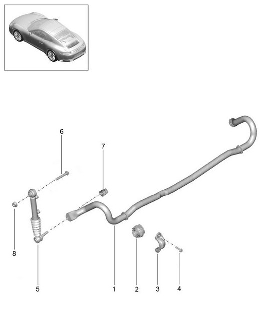 Diagram 501-004 Porsche Boxster 986/987/981 (1997-2016) Rear Axle