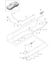 Koppelingsbediening / koppelingshoofdcilinder / koppelingswerkcilinder / leidingen - PR:487, handgeschakelde 7 versnellingen - 991.2 Carrera 2017-19