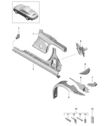 Partie latérale, intérieure - CABRIO - 991.2 Carrera 2017-19