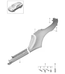 Partie latérale extérieure - CABRIO - 991.2 Carrera 2017-19