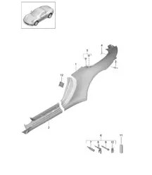 Partie latérale extérieure - TARGA - 991.2 2017-19