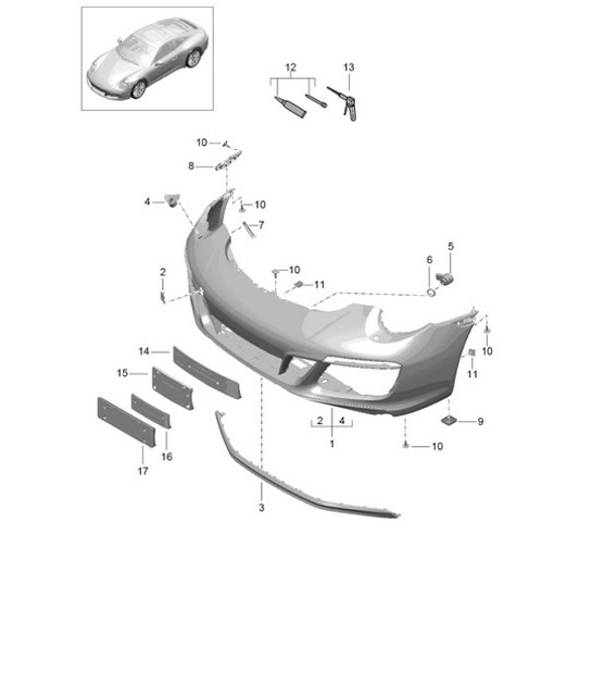 Diagram 802-001 Porsche Macan (95B) MK1 (2014-2018) Body