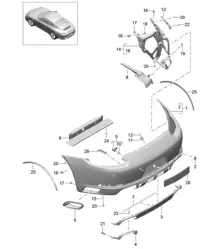 HINTERE Stoßstange 991.2 Carrera 4 / Carrera 4S / Targa