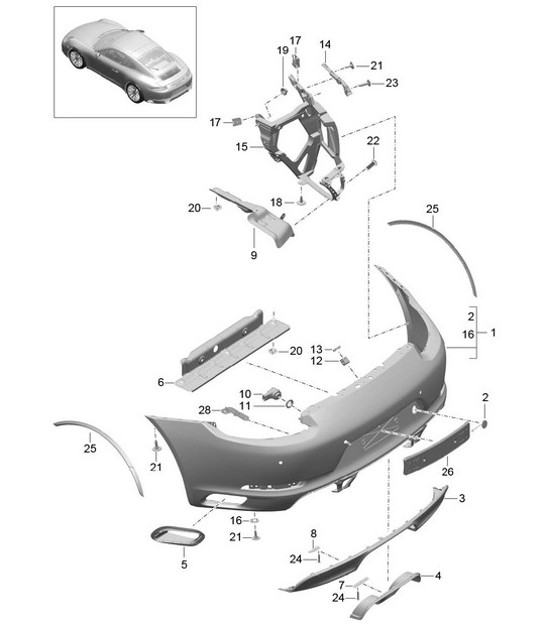 Diagram 802-016 Porsche Taycan (9J1) MK1 2020-2024 