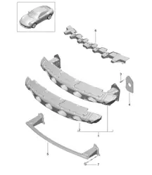 Portaparachoques DELANTERO - Paquete Sport Design, PR:XAS,XAT - 991.2 Carrera 2017-19