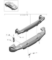 Porta parachoques TRASERO 991.2 Carrera 2017-19