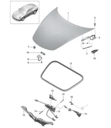 VORDERE Abdeckung 991.2 Carrera 2017-19
