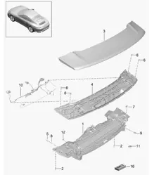 Spoiler arrière 991.2 Carrera 2017-19