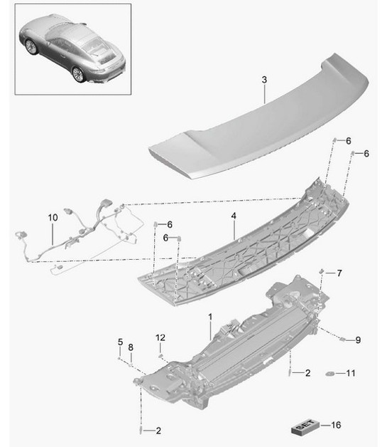 Diagram 803-007 Porsche Macan Petrol 2.0L V4 237Bhp Body