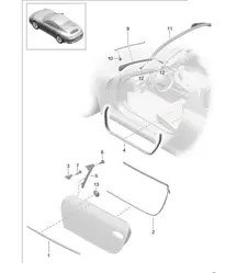 Türdichtung und Verkleidung - CABRIO / TARGA - 991.2 Carrera 2017-19