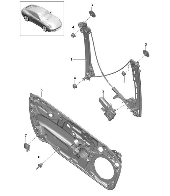 Diagram 804-030 Porsche 993 (911) (1994-1998) Body