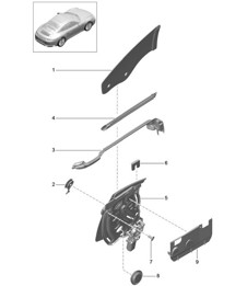 Ventana lateral - CABRIO - 991.2 Carrera 2017-19