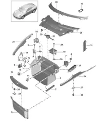 Vano bagagli 991.2 Carrera 4 / Targa 2017-19