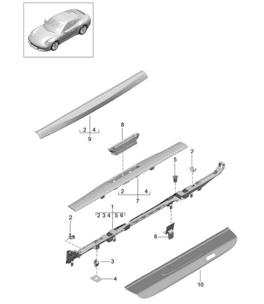 Diagram 807-015 Porsche Macan Petrol 2.0L 265Bhp 