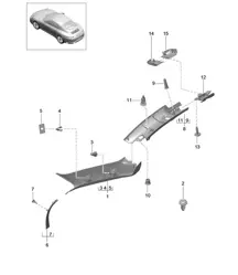 A-pillar / Windshield frame - CABRIO - 991.2 Carrera 2017-19