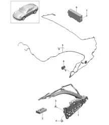 Telaio superiore / Parti singole e componenti elettrici - Laterale, CABRIO - 992.1 Carrera 2017-19