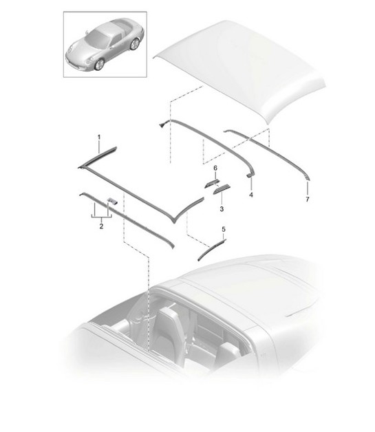 Diagram 811-032 Porsche 991 GT3 3.8L (475Bhp) Body
