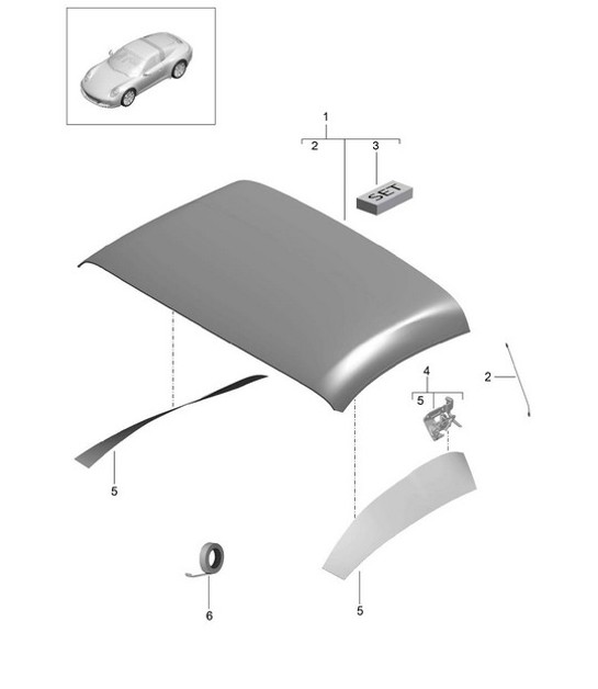 Diagram 811-037 Porsche Cayman 987C/981C (2005-2016) Body