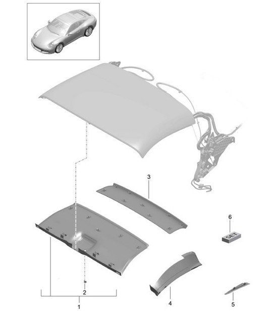 Diagram 811-042 Porsche Cayman S 3.4L 987C 2005-08 Body