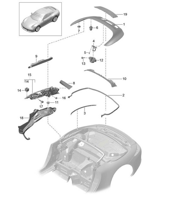 Diagram 811-060 Porsche 964 (911) (1989-1994) Body