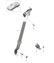 Sicherheitsgurt - HINTEN - 991.2 Carrera 2017-19