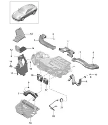 Guide d'air / répartiteur d'air 991.2 Carrera 2017-19