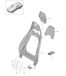 Telaio schienale / Sedile sportivo Plus / Accessori 991.2 Carrera 2017-19