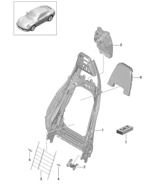 Diagram 817-021 Porsche 991 (911) MK2 2016-2019 Body